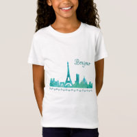 Bonjour Paris Waterverf Silhouette
