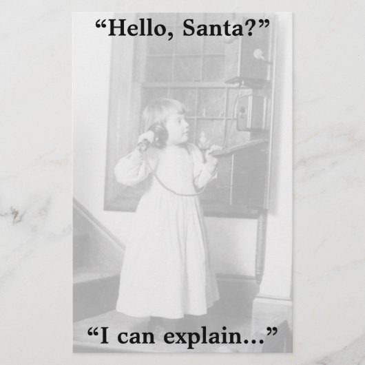 Bonjour, Père Noël ? - Papeterie (Devant)