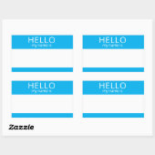 BONJOUR Personnalisé Mon Nom Est Sticker Badge Bla (Feuille)