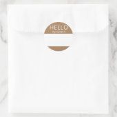 BONJOUR Personnalisé Mon Nom Est Sticker Badge Bla (Sac)