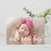 Bonjour petite-fille | Faire-part de naissance pho (Debout devant)