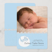 Bonjour Pois Faire-part de naissance photo (Devant / Derrière)