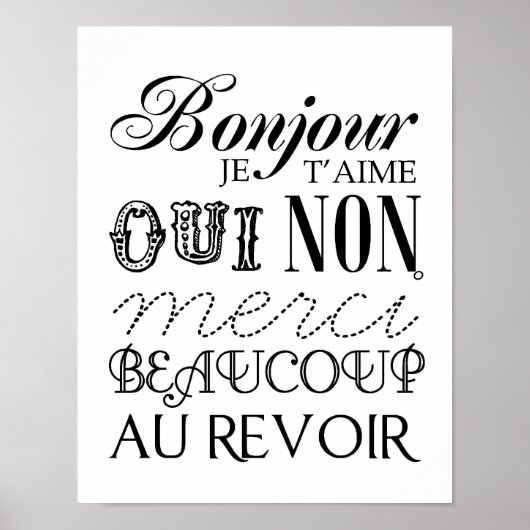 Bonjour Poster (Voorkant)