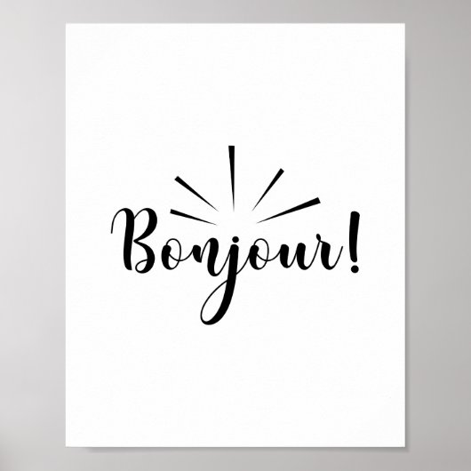 Bonjour Poster (Voorkant)