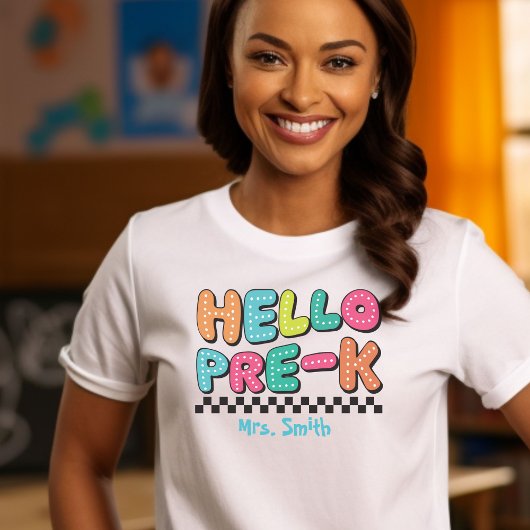 Bonjour Pré-K Tshirt personnalisable