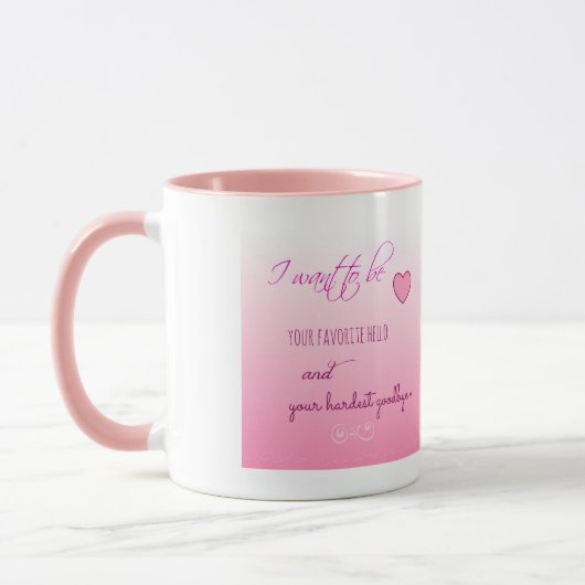 "Bonjour préféré" Mug de la Saint Valentin (Gauche)