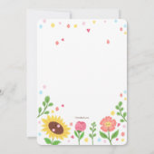 Bonjour Printemps Anniversaire Fête Invitation (Dos)