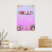 Bonjour Printemps, Fleurs, affiche (Cuisine)