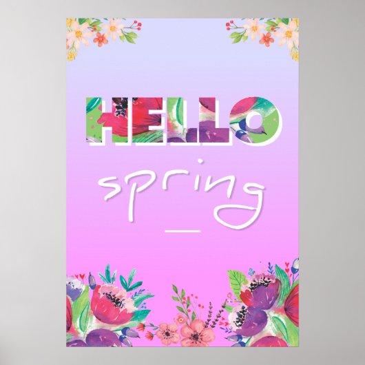 Bonjour Printemps, Fleurs, affiche (Devant)