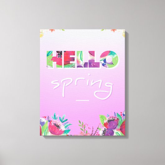 Bonjour Printemps, Fleurs, toile (Recto)