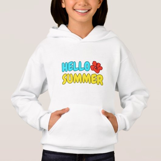 Bonjour Pullover à capuche pour enfants d'été (Devant)