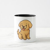 Bonjour, Pup ! - Adorable Dessin Cartoon Chien Mug (Centre)