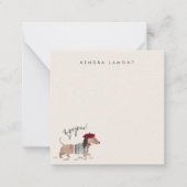 Bonjour Pup Notitiekaartje (Voorkant)