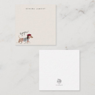 Bonjour Pup Notitiekaartje