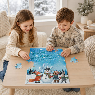 Bonjour Puzzle Hiver avec pièces surdimensionnées