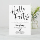 Bonjour Quarante 40ème anniversaire Invitation (Debout devant)