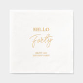 Bonjour Quarty | Fête du 40e anniversaire moderne (Recto)