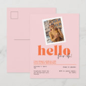 "Bonjour, quatre-oh !" Invitation rétro à 40e anni (Devant / Derrière)