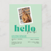 "Bonjour, quatre oh !" Invitation verte de 40e ann (Devant)