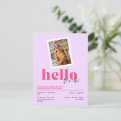 "Bonjour, quatre oh !" Invitation violette à 40e a (Debout devant)