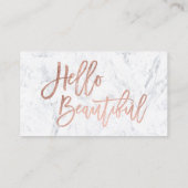 Bonjour rendez-vous rose de marbre de typographie (Dos)