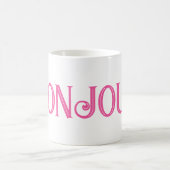 Bonjour rose Mug café blanc (Centre)