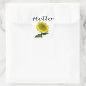 Bonjour / Salut Sticker Floral Tournesol Jaune / É (Sac)