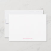 Bonjour Script Photo Rose - 3x5 Faire-part de nais (Dos)