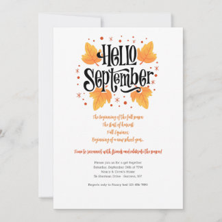 Bonjour Septembre Invitation