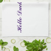 Bonjour serviettes de cuisine faites sur commande (Plié)