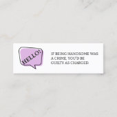 Bonjour Si Être Belle Carte D'Appel De Rencontres  (Devant)