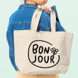 Bonjour Simple Moderne Floral Français Salutation<br><div class="desc">Bonnjour Simple Moderne Floral Sacs fourre-tout de salutation française offre un design moderne simple avec le texte "Bonjour" dans la typographie de script moderne. Créé par Evco Studio www.zazzle.com/store/evcostudio</div>