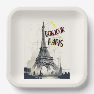 Bonjour Skyline Marathon Parijs Papieren Bordje