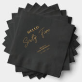 Bonjour Soixante-cinq Moderne Script Fête d'annive (Insitu (empilé))