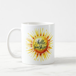 Bonjour soleil, tasse de café, café du matin, tass