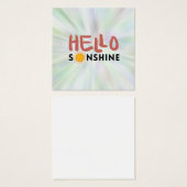 Bonjour Sonshine, Sun Rays, Vues d'été (Devant & derrière)