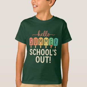 Bonjour Summer School's Out Popsicle Art Tshirt en