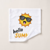 Bonjour Summer Sun avec lunettes de soleil (Gant de toilette)
