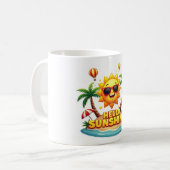 Bonjour Sunshine Cartoon Tropical Mug (Devant gauche)