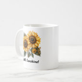 Bonjour Sunshine Sunflower Mug (Devant gauche)