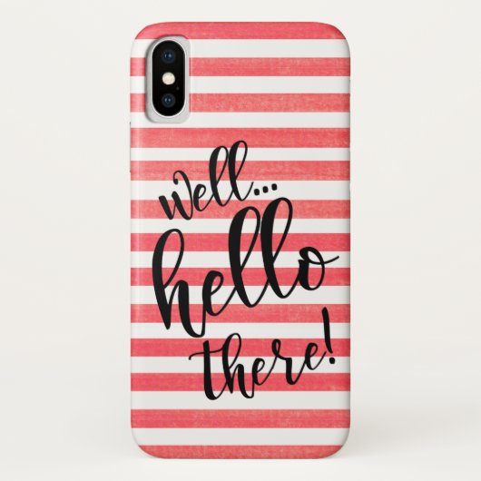 Bonjour sur Red Stripes iPhone X Coque (Dos)