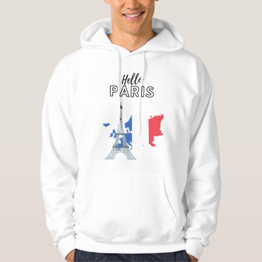 Bonjour Sweat - shirt à capuche Paris (Devant)