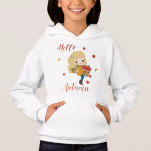 Bonjour sweatshirt d'automne de filles de sweat -
