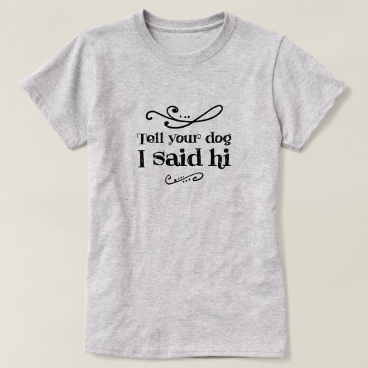 Bonjour T-shirt Chien 2 (Design devant)