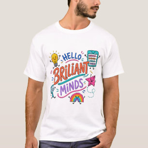 Bonjour T-Shirt Coloré de Classe pour Esprits Bril