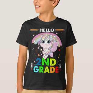 Bonjour T-shirt de 2e année Retour à l'école