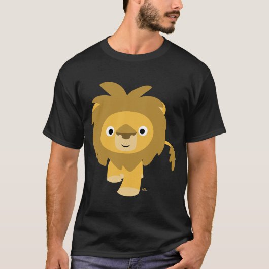 Bonjour ! ! T-shirt de lion de bande dessinée (Devant)