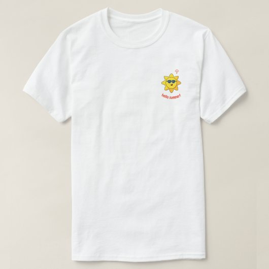 Bonjour t-shirt d'été. (Design devant)