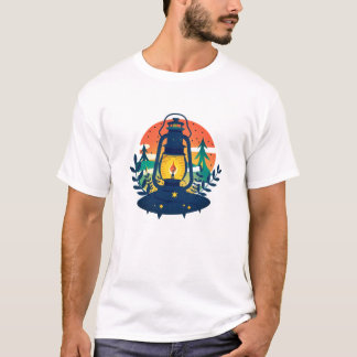 Bonjour T-Shirt Graphique Palmier Rétro Coucher de