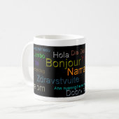 Bonjour - tasse de café, boisson, langue (Devant gauche)